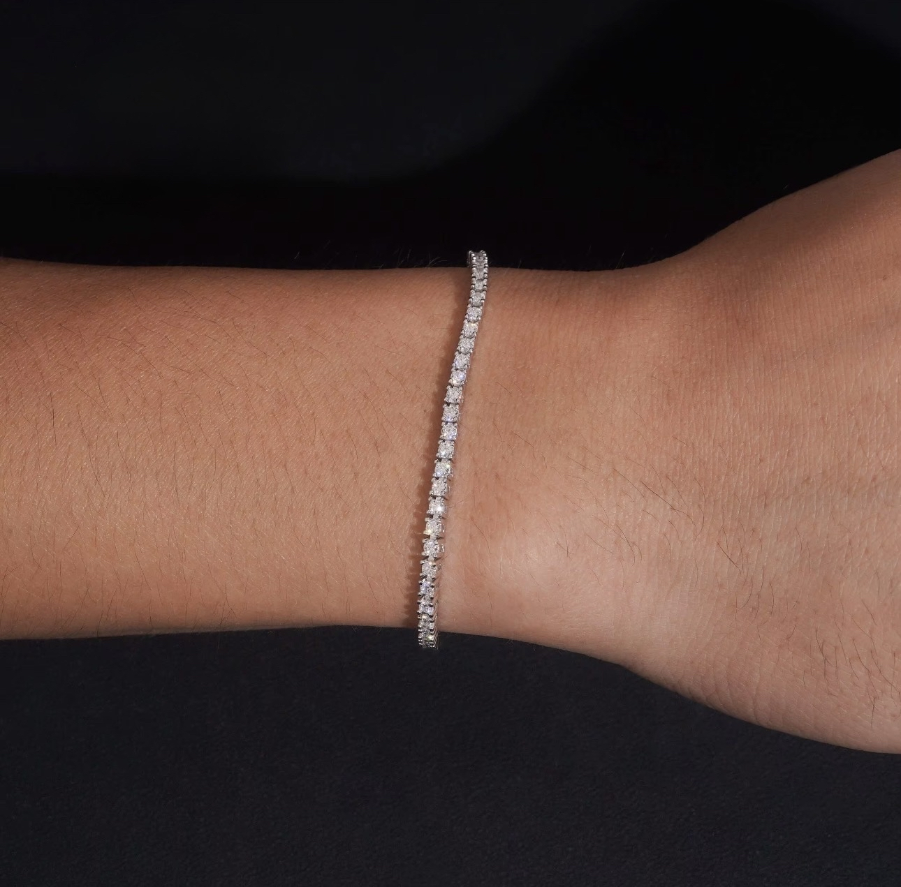 Moissanite tennis bracelet